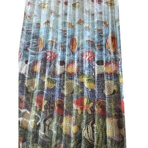 VTG HomeTrends Mosaic Fish Vinyl Shower Curtain 70x72 Tropical Ocean Sea NIP